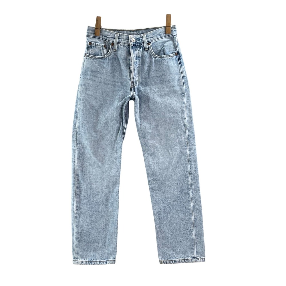 Levis 501 Straight Leg Jeans Women's 26x24* Light Premium Button Fly Denim Retro